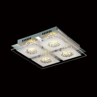 DECLAN stropný ledkový luster s krištálikmi LED/18W/3000K