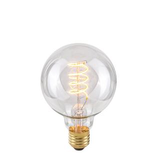 Dekoratívna LED žiarovka G95 číra špirálová E27/4W/2200K/180lm