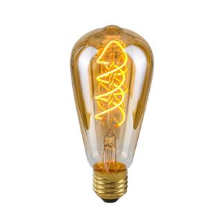 Dekoratívna LED žiarovka jantárová špirálová E27/4W/2200K/90lm