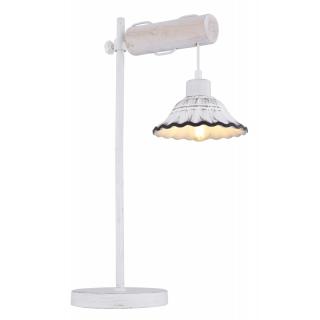 JOWITA stolná lampa kov/drevo/keramika bielo-čierna 1xE27/40W, výška: 55cm ()