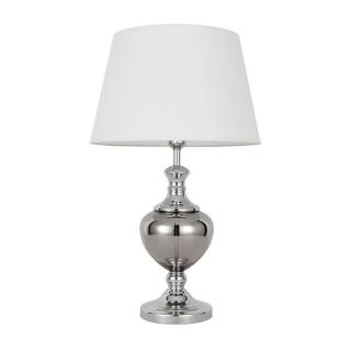 KORREZ nočná lampa chróm/biela 1xE27/60W, výška: 62cm