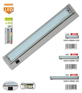 LED svietidlo pod linku výklopné strieborné 28SMD/5,5W/4100K/35,5cm