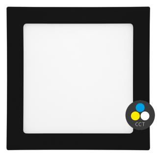 LED zápustné svietidlo RAFA čierne 25W CCT 3000-4000-6000K, rozmer: 30x30cm