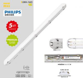 LIBRA prachotesné svietidlo SMD LED/52W IP65, dĺžka: 127,5cm