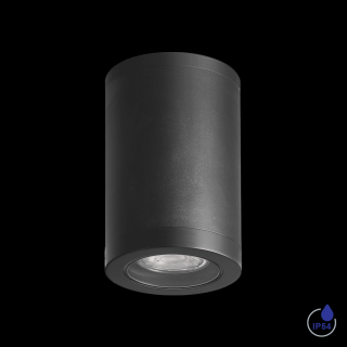 MOPTI prachotesné svietidlo čierne 1xGU10/7W priemer: 9cm, IP54