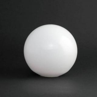 Náhradné tienidlo guľka lesklá biela priemer 15cm, montážny otvor: 4cm