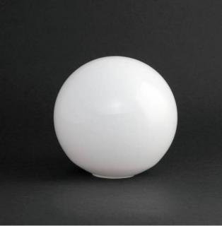 Náhradné tienidlo guľka priemer 12cm, montážny otvor: 4,5cm lesklá biela