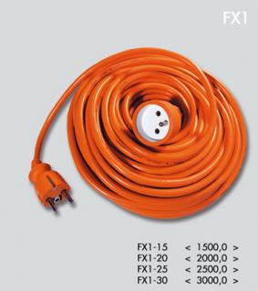Predlžovací kábel oranžový 15m/3x1mm