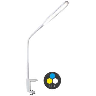 PRIM stmievateľná stolná led lampa biela 10W, CCT 3000-6000K na uchytenie o stôl