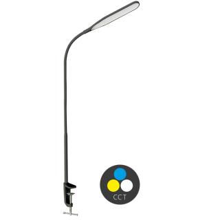 PRIM stmievateľná stolná led lampa čierna 10W, CCT 3000-6000K na uchytenie o stôl