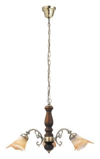 RUSTIC závesná lampa bronz/hnedý alabaster 3xE14/40W, výška: 100cm