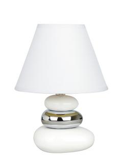 SALEM keramická nočná lampa biela/chróm 1xE14/40W, výška: 25cm ()