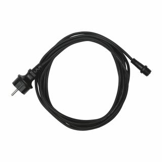 Sieťový pripojovací kábel čierny 2m  (k výrobkom série KT a KS)