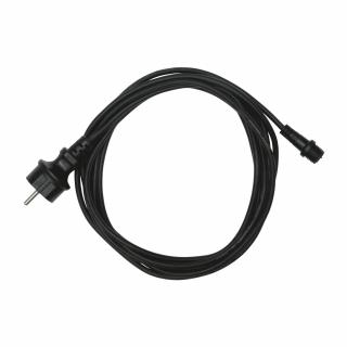 Sieťový pripojovací kábel čierny 5m  (k výrobkom série KT a KS)