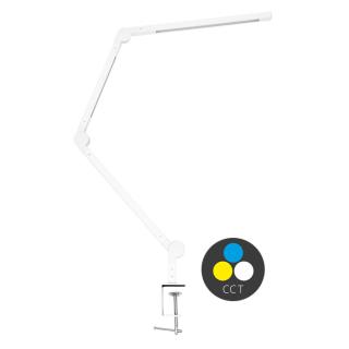 SPACE stmievateľná stolná led lampa biela 19W, CCT 3000-6000K na uchytenie o stôl