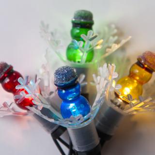 Vianočná reťaz ASTRA LED SNEHULIAK farebná 20LED, 5,7m, USB/batérie