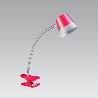 VIGO stolná lampa ružová so štipcom a ohybným ramenom 1xLED/4W ()