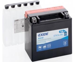 Batéria Exide ETX16-BS (161x87x150mm)