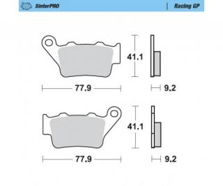 Brzdové platničky Moto-Master SinterPRO GP / KTM,Husqvarna,Husaberg,TM zadné