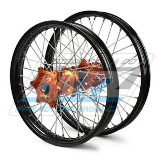 Koleso kompletné zadné 2,15x18 "(oranžový náboj / čierny ráfik) - KTM 125 + 200 + 250 + 300EXC + 250 + 350 + 400 + 450 + 500 + 530EXC