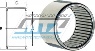 Ložisko ihlové celoihlové - rozmery: 18x24x16mm
