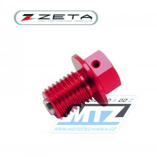 Magnetická výpustná skrutka M10x15mm (závit 1,5) - červená (Kawasaki + Suzuki)