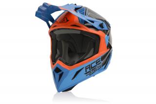 Motokrosová Prilba Acerbis STEEL CARBON - ORANGE/BLUE