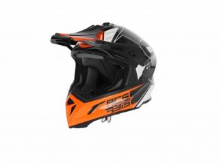 Motokrosová Prilba Acerbis STEEL CARBON - WHITE/ORANGE