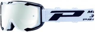 Okuliare Progrip 3400BIFL - bielo čierne so striebornožltým zrkadlovým sklom