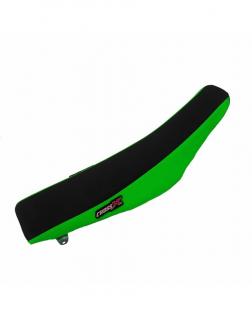 Poťah sedadla CrossX racing Kawasaki KXF 250 17-20,KXF 450 16-18 čierno/zelený