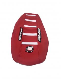 Poťah sedla BudRacing Honda CRF 450 17-20, CRF 250 18-21 red / white stripes