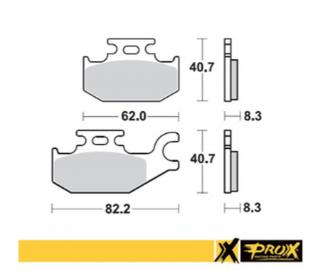 PROX brzdové doštičky SUZUKI LT-A/F 400F 08-15, LT-A 450X 07-10, LT-A 700X 05-07, LT-A 750X 08-15