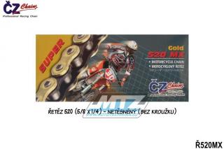 Reťaz ČZ 520 MX (118čl) zlatý