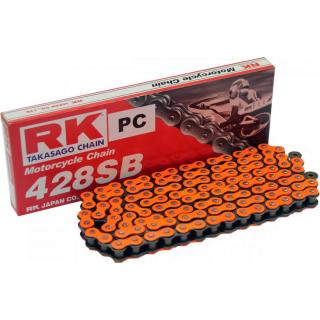 RK reťaz OR420SB / 116 článkov oranžová (Otvorená reťaz s)