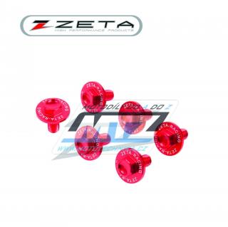 Sada skrutiek krytov predných vidlíc (sada 6ks) - červené Suzuki RMZ250+RMZ450 / 08-20 + RMX450Z / 10-19