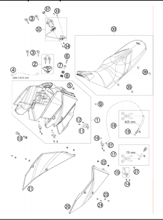 Uzáver nádrže KTM 58407008200, TANK PLUG 06, KTM originál diel ()