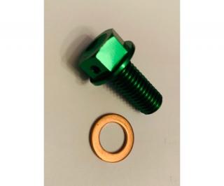 Výpustná skrutka oleja s magnetom KXF 450 zelená