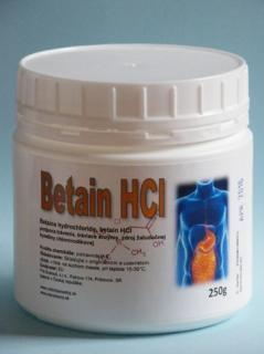 Betain HCl 250g, Betain hydrochlorid 250g kryštalický