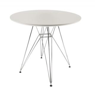 Aga Jedálenský okrúhly stôl 80 cm Biely