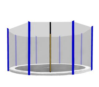 Aga Ochranná sieť 366 cm na 8 tyčí Black net / Blue