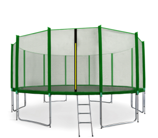 Aga SPORT PRO Trampolína 518 cm Dark Green + ochranná sieť + rebrík + vrecko na obuv