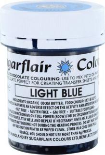 Barva do čokolády na bázi kakaového másla Sugarflair Light Blue (35 g)