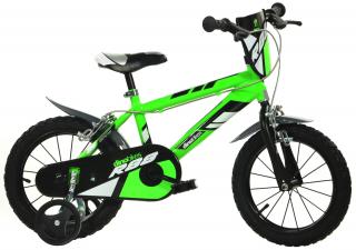 Dino bikes green 14  - detský bicykel