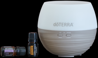 DoTerra Trojica Petal™ difuzér 150ml (+5ml levanduľa+5ml pomaranč)