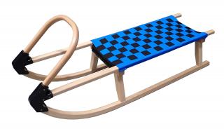 Drevené sane 110cm modré KUBISPORT