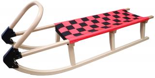 Drevené sane 125 cm - červené KUBISPORT