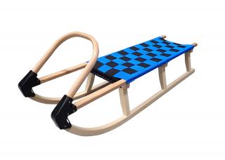 Drevené sane 125 cm - modré KUBISPORT