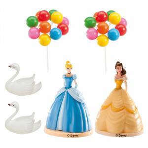 Figurka na dort princezny, labutě a balónky