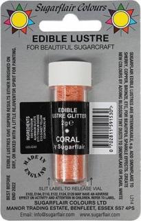 Jedlá prachová glitterová barva Sugarflair (2 g) Coral