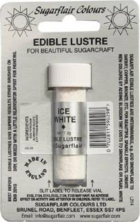 Jedlá prachová perleťová barva Sugarflair (2 g) Ice White